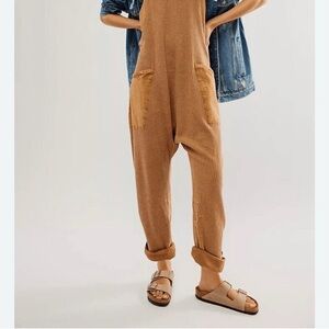 Free People Tan Jumpsuit
